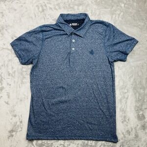 Rugby University Mens Polo Shirt Medium Short Sleeve Blue Comfort Fit Collared